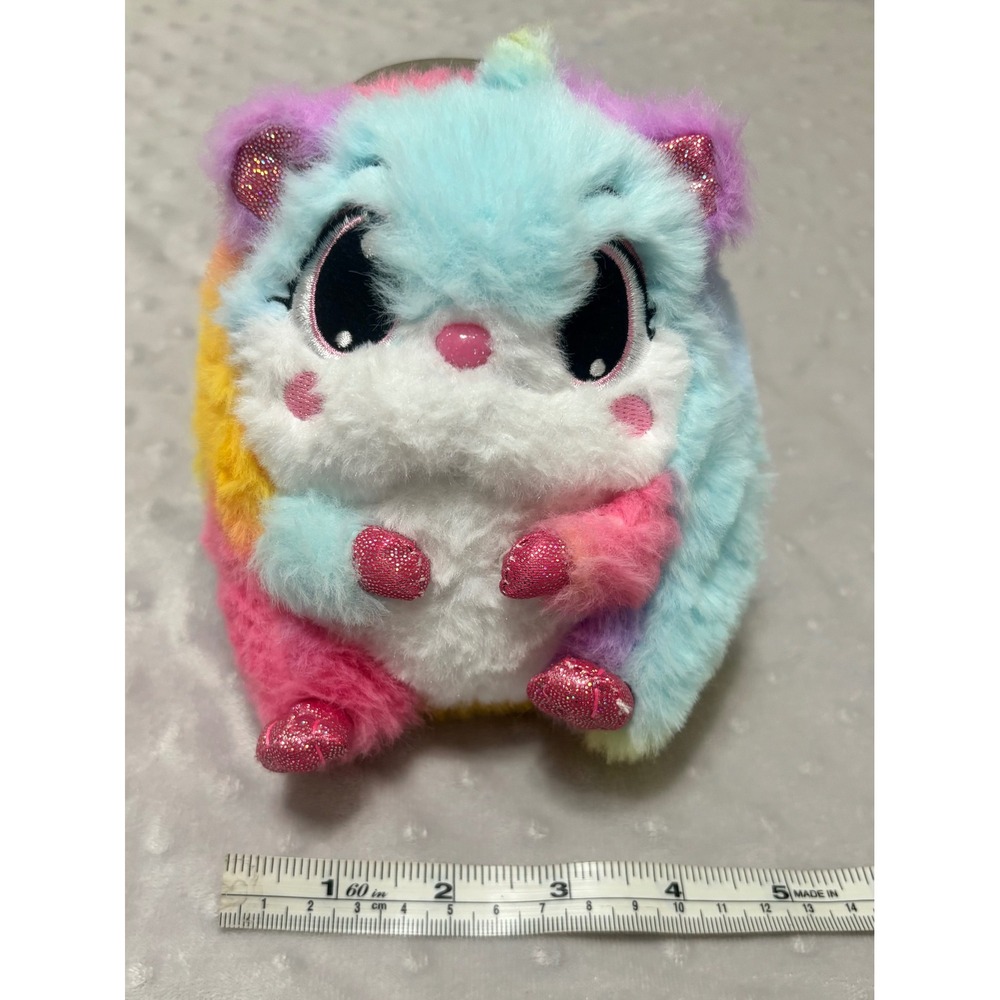 BMI Merchandise Rainbow Plush Stuffed Animal Glitter Accents Multi-Color 5 Inch - Picture 2 of 3